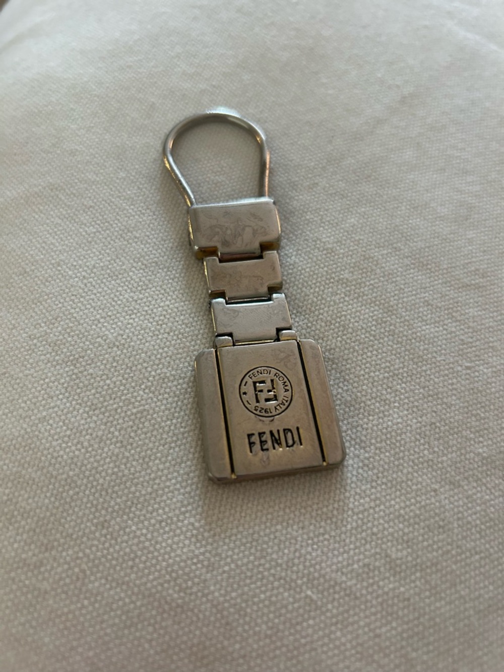 Fendi Silver Metal Logo Key Holder - Picture 2 of 5